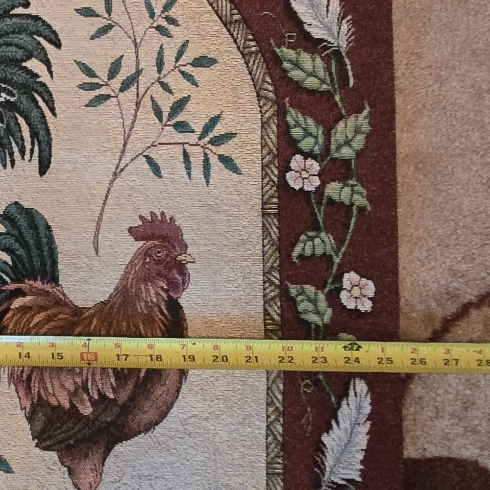Rustic Rooster Tapestry Wall Hanging